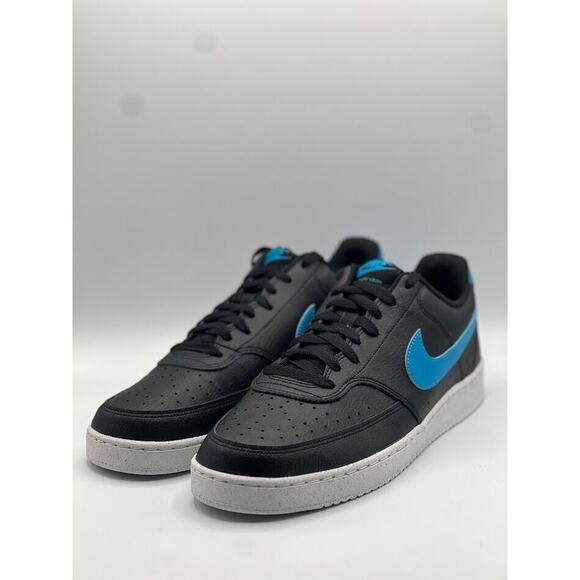 Nike Court Vision Next Nature Low Black Laser Blue NIB - Picture 1 of 1